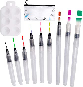LAOYE 9 Pcs Pinceles Acuarela