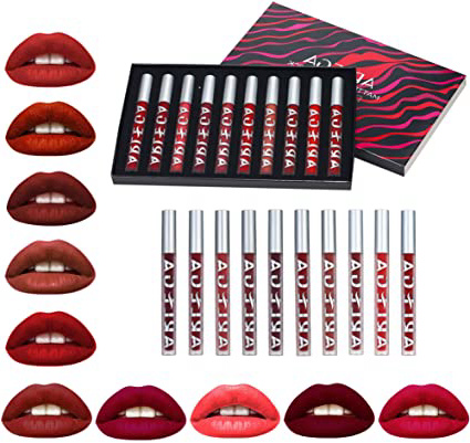 Pintalabios Mate, Arlega 10PCS Lápiz
