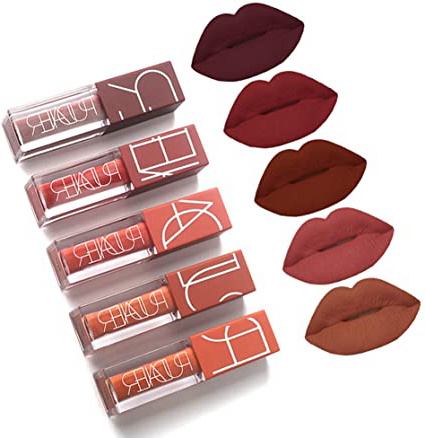 5 Colors Matte Lipstick Set,