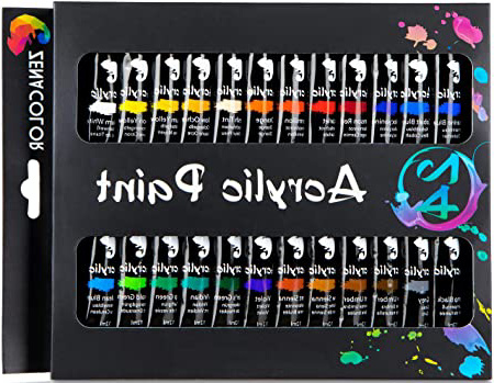 24 Tubos de Pintura Acrílica
