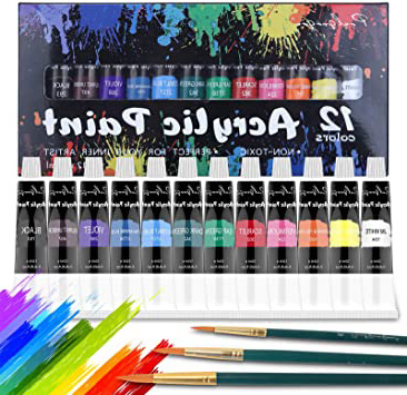 Pinturas Acrílicas, TOUSEEDA 12 Colores