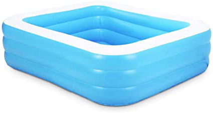 QASIMOF Piscina hinchable rectangular familiar