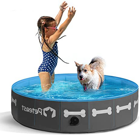 Peteast Piscina para Perros, 80CM