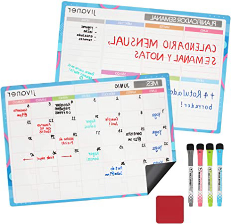JIVANER Calendario magnético para Nevera