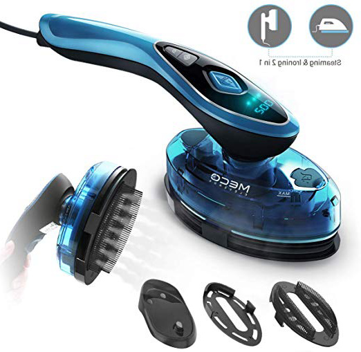 MECO ELEVERDE Plancha de Vapor Plancha Ropa Vapor Vaporizador de Ropa 1500W con Pantalla Digital Calentamiento Rápido Temperatura& Vapor Ajustable Hogar/Viajes Sin Fugas Peso 1,5KG