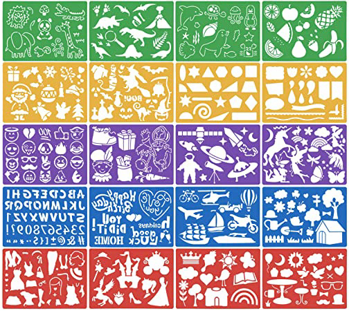 HQdeal 20pcs Plantillas de Pintura