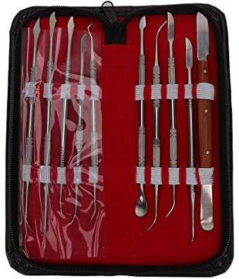 Qkissi 10 unids Bricolaje Tallado Pluma Grabado Herramienta de fabricación de Joyas Bricolaje Herramienta Manualidades Cera Talla Pluma con Caja de Embalaje Arte Herramienta artística