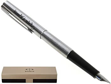 Pluma estilográfica personalizada plata Parker