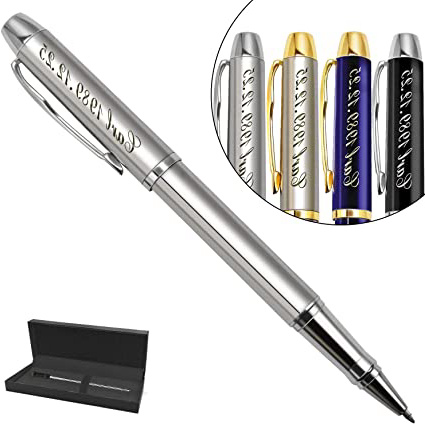 Boligrafo personalizado,regalos personalizados con nombre,logo,Regalo Ideal para aniversario de bodas-Tinta negra y 0.7mm