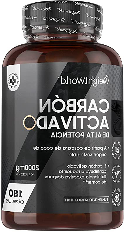 Carbón Activado Cápsulas 2000mg 180