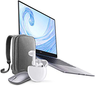 Huawei MateBook D 15 - Ordenador Portátil de 15.6" FullHD (AMD Ryzen 5 3500U, 8GB RAM, 256GB SSD, Colaboración multipantalla, Windows 10 Home) Mystic Silver + Freebuds 3 + Mochila + ratón inalámbrico