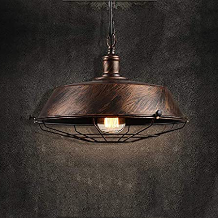 Hdmy Retro Industrial Lámpara Colgante Tienda de Ropa Bar Mesa Nostálgico Droplight Luz de Suspensión Hierro Forjado Iluminación Pote Creativo Restaurante Net Cafe Araña