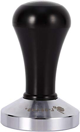 Prensadores de café Sabotaje base plana inoxidable en Acero Diámetro Negro Diámetro 57.5mm