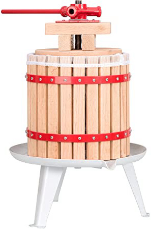 TecTake Prensador de Fruta Extractor Filtro Jugo Exprimidor Manual Prensa Naranja | Incl. paño de Prensa - Varias tamaños - (12 litros | no. 402019)