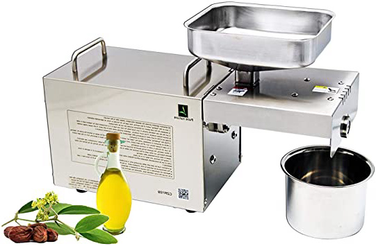 CGOLDENWALL Prensa de Aceite Electrónica 700W 7-10kg/h Acero Inoxidable Máquina de Prensa de Aceite Comercial Hogar丨Prensa Fría & Caliente丨 Sistema Automático de Temperatura Constante Certificado CE