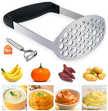 







TedGem Machacador de Patatas, Trituradora de Patata de Acero Inoxidable,Trituradora de la patata de puré de Ricer, fruta Prensa / Alimentación Infantil colador






