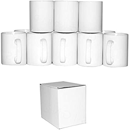 Signzworld 11 oz pequeño taza de Orca asa con revestimiento de doble – blanco (Pack de 36)