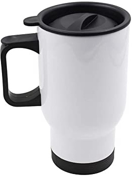 Shenxay Botella de Acero Inoxidable, Color Blanco para sublimación de Viaje, Taza térmica 450 ml