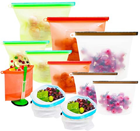 SITAKE 12 Bolsas Silicona Reutilizables