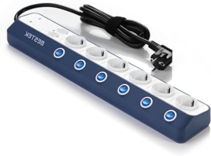 BESTEK Regleta Enchufes 900J Cable