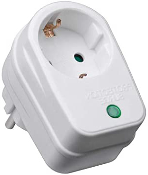Goobay 3500W Surge Protector Interruptor de protección de Red y sobretensión, Color Blanco