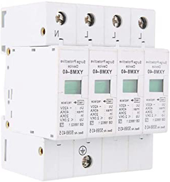 Protector contra sobretensiones, dispositivo de protección contra sobretensiones de baja tensión 4P 40KA de House House para protección contra rayos, riel Din 220V