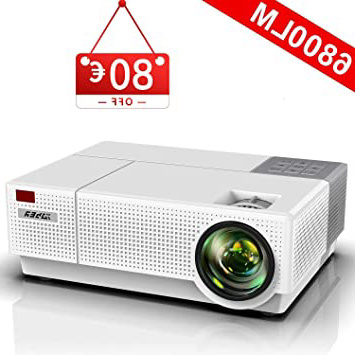 Proyector, YABER 6800 Lúmenes Proyector Full HD 1920x1080P Nativo Soporta 4K Corrección Trapezoidal 4D de ±50° Proyector Cine en Casa Sonido Dolby 90000 Horas Contraste 8000: 1 con PS4/PC/TV Box