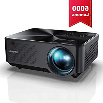 Proyector YABER Mini Portátil Proyector Cine en Casa 5000 Lúmenes Resolución Nativa 1280*720p, Vídeo Proyector Con HiFi Altavoces Incorporados, Cubierta de Metal, Soporte HDMI/USB/VGA/AV