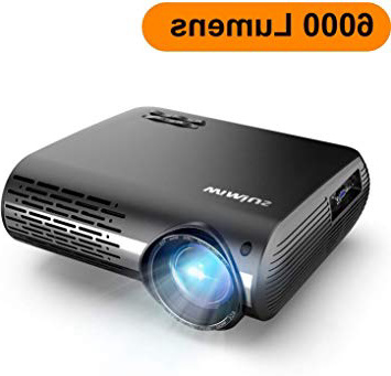 Proyector, WiMiUS 6000 Lúmenes Proyector Full HD 1920x1080P Nativo Proyector Video Compatible 4K Pantalla 300 " Ajuste Digital 70,000 Horas Proyector LED para Cine en Casa y Presentación Empresarial