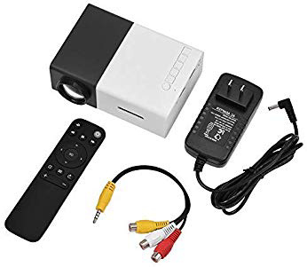 Zerone Home Cinema Proyector HD 1080P Portátil Mini Proyector LED para Multimedia Home Cinema Proyector de Película Soporte para AV/USB/HDMI/TF Entrada para Home Entertainment