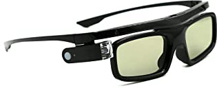 3D Gafas, Recargables Obturador Activo 3D Gafas Universales para Todos los 3D DLP-Link Proyectores Acer BenQ Optoma Viewsonic Philips LG Infocus NEC Jmgo Vivitek Cocar Toumei - Paquete de 1