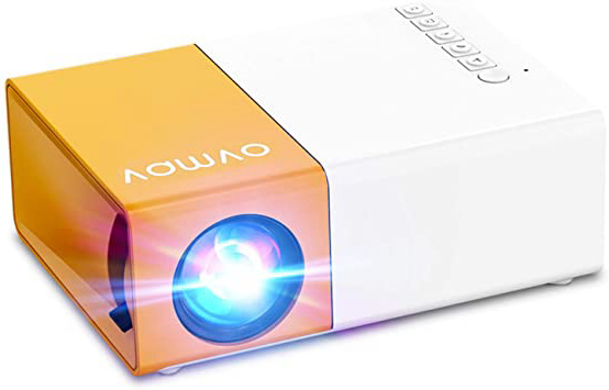 YG 300 Pro Proyector, Vamvo L2600 Mini Proyector Portátil para Movil, Recargable, Compatible con USB/HDMI/SD/AV, Regalo Infantil