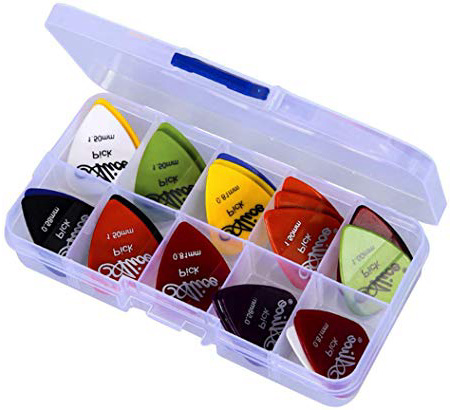 astropick – Caja de 40 púas para guitarra eléctrica, acústica, bajo, o Folk – 6 capas),: 0.58/0.71/0.81/0.96/1.20 y 1.50 (mm) – para hombre y mujer – Pico, pestaña, Pick, Plectro