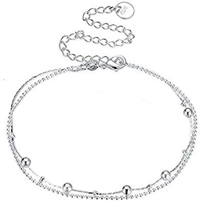 Tobillera de plata de ley