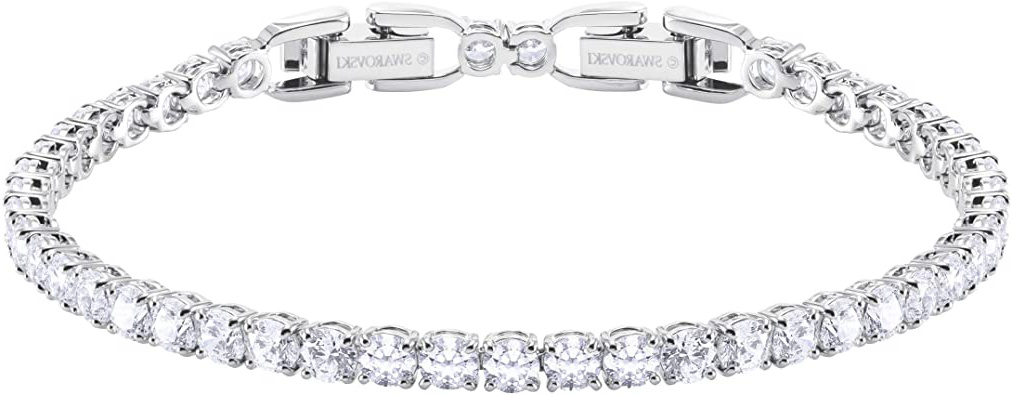 Swarovski Pulsera Tennis Deluxe, blanco,