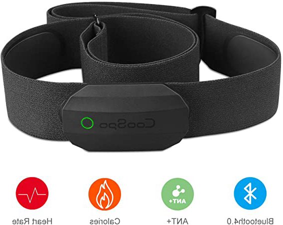CooSpo Frecuencia Cardíaca Bluetooth Banda Monitor Sensor de Frecuencia Cardíaca Deportivo Ant+ para Garmin Wahoo Suunto Polar UA Run