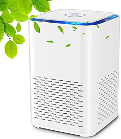 QUARED Purificador de Aire Portátil con Filtro HEPA, USB Filtro de Aire de Escritorio, con Función de Aromaterapia, Luz Nocturna, para Elimina Polvo, Polen, Humo, Hogar y Oficina (SY-702)