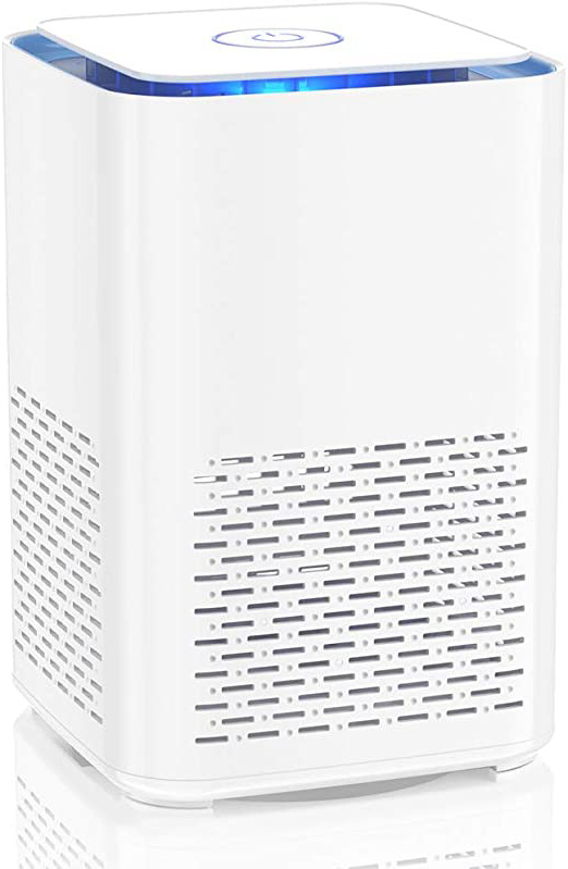 Purificador de Aire para Hogar con Filtro HEPA, Purificador de Aire Portatil Ionizador 100% Sin Ozono, Difusor de Aroma Filtración, para Polvo, Bacterias, Humo, Polen, Caspa de Mascotas, Olor a Cocina
