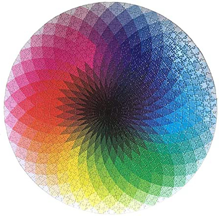 Jiahuade Puzzle Circular Colores,Rompecabezas Redondo