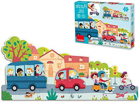 Goula- Vehiculos Puzzle XXL, Multicolor