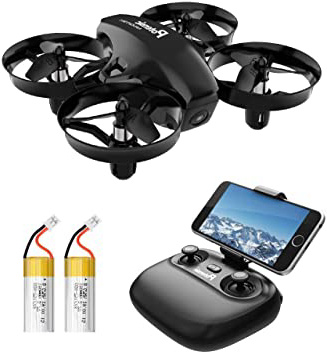 Potensic Mini Drone para Niños con Cámara, RC Quadcopter 2.4G 6 Ejes - Altitude Hold, Modo sin Cabeza, Control Remoto, Ajuste de Ruta, FPV en Tiempo Real, 2 Baterías, A20W