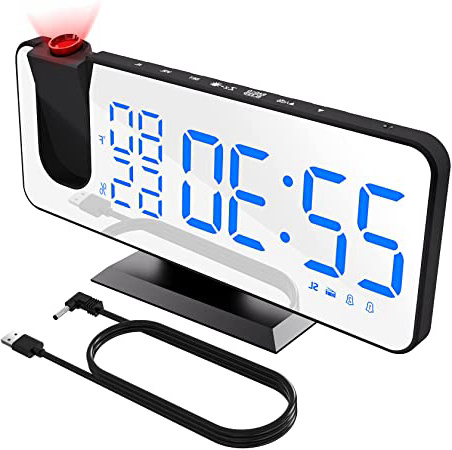 ELEHOT Despertador Digital Proyector Radio
