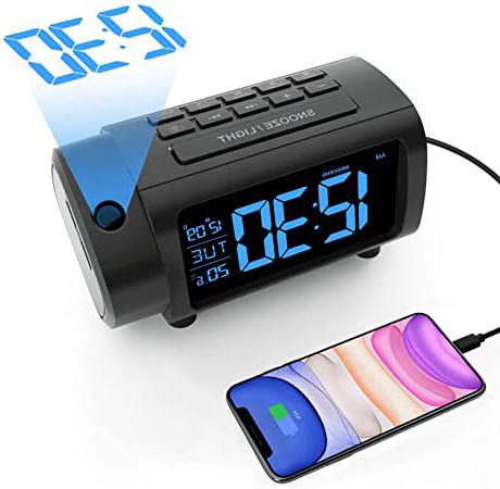 Radio Despertador Proyector, Liorque Reloj