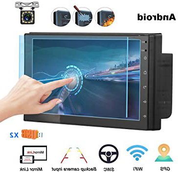 Podofo Radio Tactil para Coches - 2 DIN Android Bluetooth Pantalla táctil de 7 Pulgadas Reproductor Multimedia para automóvil con cámara de visión Trasera Enlace Espejo con teléfono iOS/Android