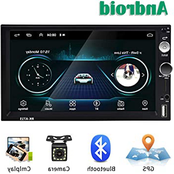Android Coche Radio 2 DIN GPS CAMECHO 7 Pulgadas Pantalla táctil capacitiva Bluetooth WiFi USB SD AUX FM Reproductor de automóvil Estéreo Enlace de Espejo + Cámara Trasera