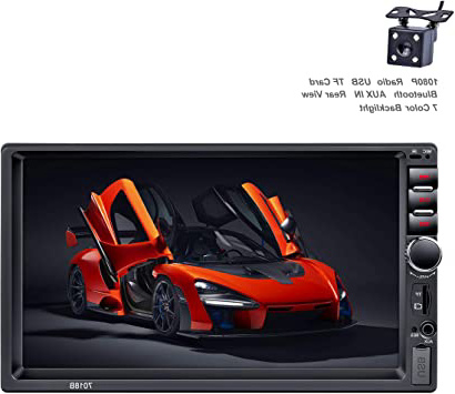 X-REAKO radio de coche 2 DIN Car Stereo de 7 Pulgadas HD Pantalla Táctil Bluetooth Manos Libres Radio Auto FM / USB/AUX IN Mirror Link con cámara de visión Trasera
