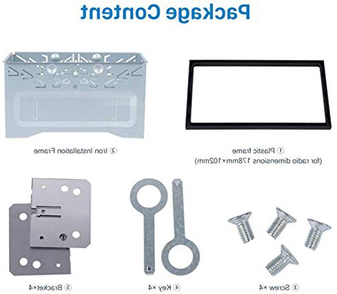 Yzki - Marco de instalación Universal de Doble DIN para Radio estéreo de Coche para VW Series Jetta Chico Golf Bora/Polo/MK3/MK4, Plateado, Tamaño Libre