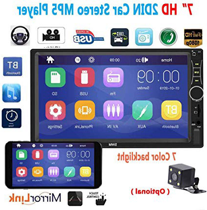 Romsion Vehicle Accessories A7 2 DIN 7 Pulgadas Radio de Coche Autoradio Universal Coche Multimedia MP5 Reproductor HD Bluetooth USB Flash Drive teléfono interconexión Reproductor de MP3 Radio