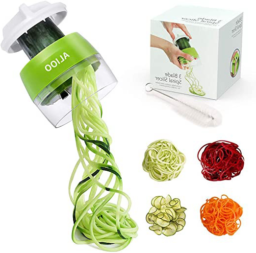 Cortador de Verduras - Rallador de Verduras 4 en 1 Verduras Cortador,Calabacin Pasta,Cortador en Espiral Manual,adecuado para Zanahorias,Pepinos,etc