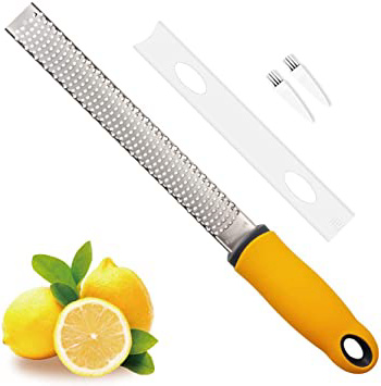 WesKimed Zester Rallador De Queso,Rallador De Limón,Rallador De Cocina,Rallador Hecho De Acero Inoxidable,Ideal para Quesos,Parmesanos,Chocolates,Patata,Verduras Y Frutas